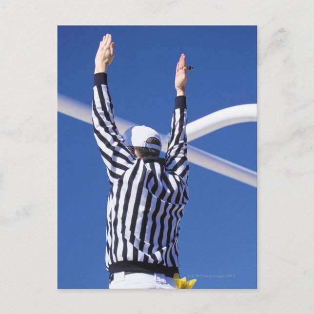 Referenzzeichen-Touchdown oder erfolgreiches Feld Postkarte (Vorderseite)