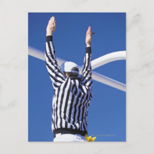 Referenzzeichen-Touchdown oder erfolgreiches Feld Postkarte