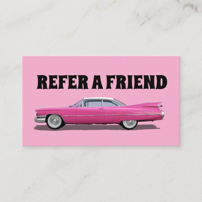 REFERRAL CARD PINK CLASSIC AUTO CUSTOM (Vorderseite)