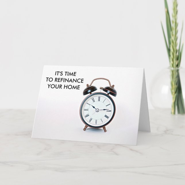 Refinance Time Lender Marketing für Hypothekengese Karte (Vorderseite)