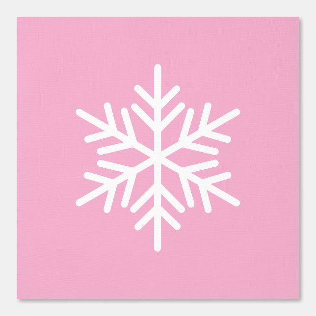 Refined Chic Festive White Snowflake On Light Pink Tapete (Vorderseite)