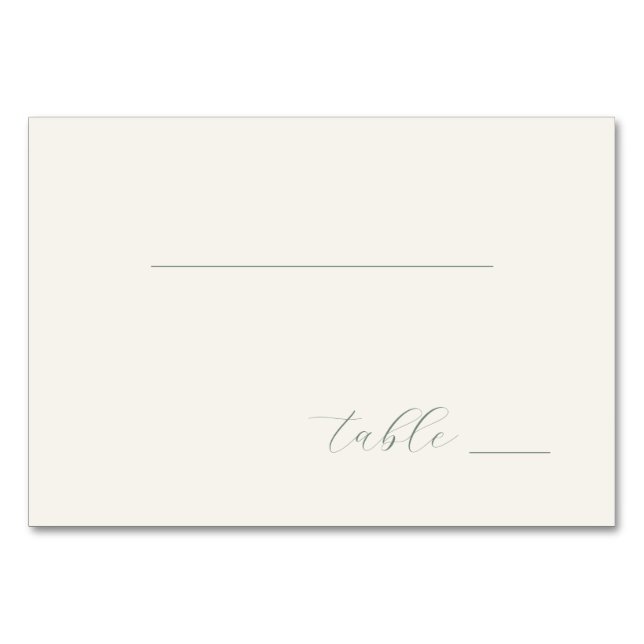 Refined Gray Calligraphy Table Tischnummer (Vorderseite)