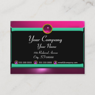 REFLECKEN 2 AMETHYST-Monogramm lila schwarz grün Visitenkarte