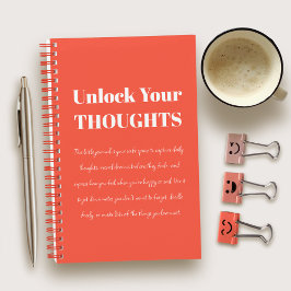 Reflect & Create | Motivational Red Notebook Notizbuch