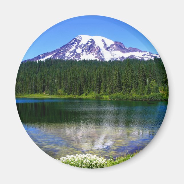 Reflection Lake, Mount Rainier, WA, USA Magnet (Vorne)