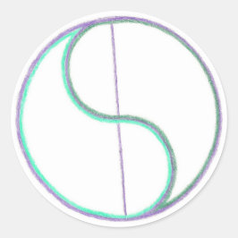 Reflection Mandala Runder Aufkleber