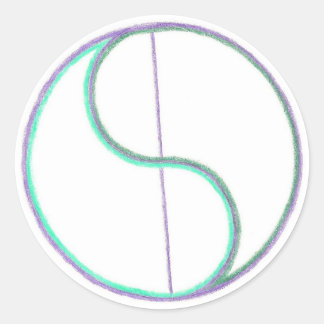 Reflection Mandala Runder Aufkleber