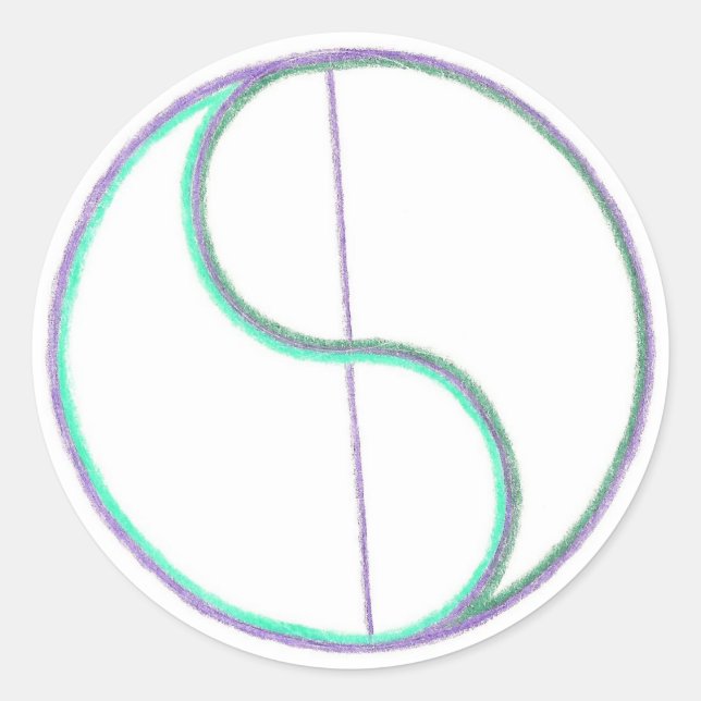 Reflection Mandala Runder Aufkleber (Vorderseite)