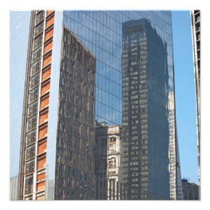 Reflection Office Gebäude New York City Fotodruck