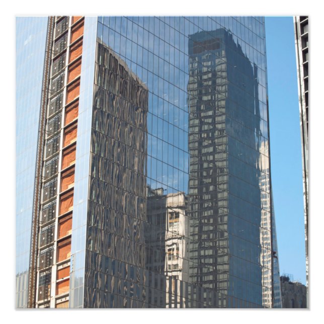 Reflection Office Gebäude New York City Fotodruck (Vorne)