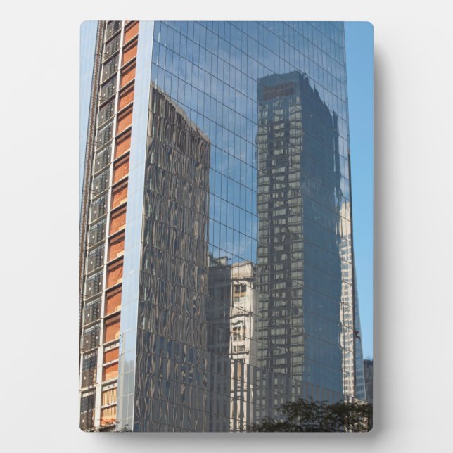 Reflection Office Gebäude New York City Fotoplatte (Vorderseite)