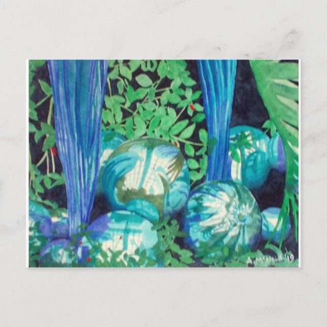 "Reflections 1" Aquarellbilder Postkarte (Vorderseite)