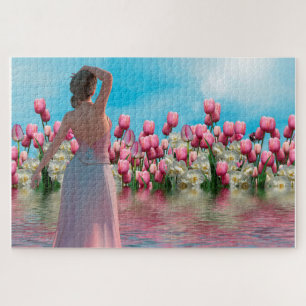 Reflections of Tulips and Orchids Puzzle