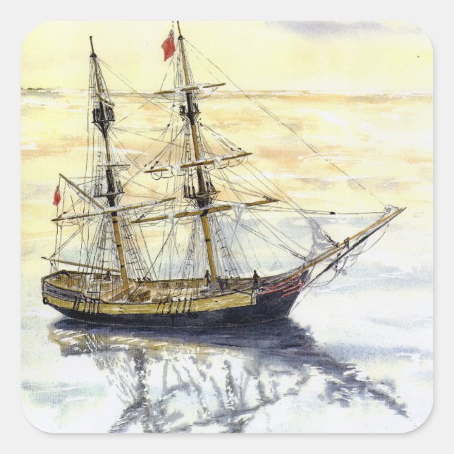 'Reflections' Square Aufkleber (Vorderseite)