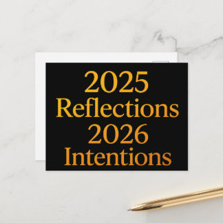 Reflections Vorsätze 2026 Gold Zielplaner Feiertagspostkarte