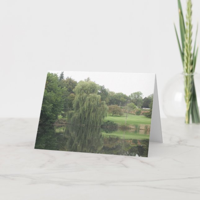 Reflections-Weeping Willow - Blank Card Karte (Vorderseite)