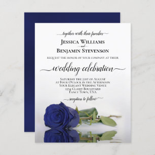 Reflektieren des Navy Blue Rose HAUSHALT Hochzeit