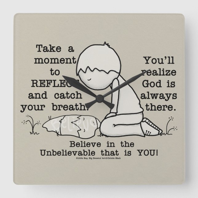 reflektieren quadratische wanduhr (Vorderseite)