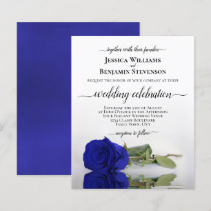 Reflektieren Royal Blue Rose HAUSHALT Hochzeit ein