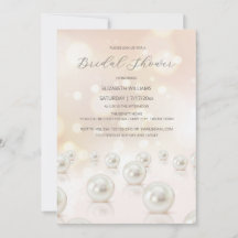 Reflektieren von Perlen Cremes Brautparty