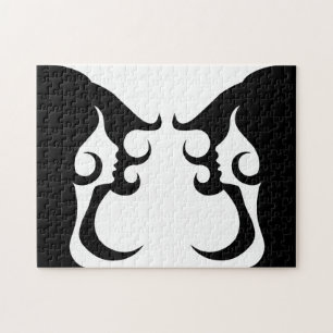 Reflektierende Deco Mod Frau Puzzle