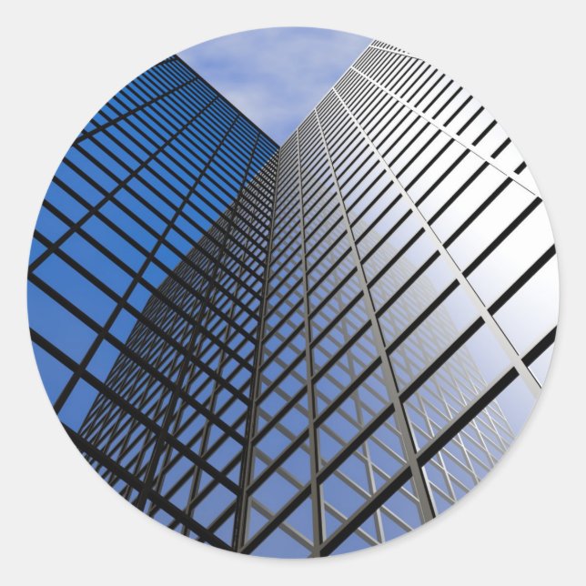 Reflektierender Büroblock Runder Aufkleber (Vorderseite)