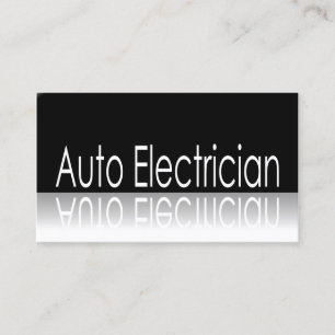 Reflektierender Text - Auto-Elektriker - Visitenkarte