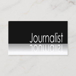 Reflektierender Text - Journalist - Visitenkarte