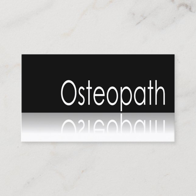 Reflektierender Text - Osteopath - Visitenkarte (Vorderseite)