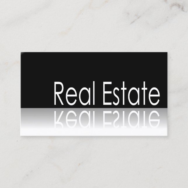 Reflektierender Text - Real Anwesen - Visitenkarte (Vorderseite)