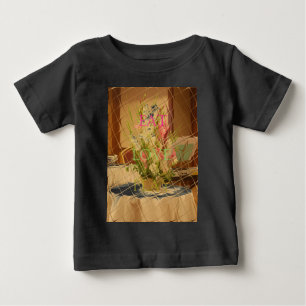 Reflektierte Blütenkunst Baby T-shirt
