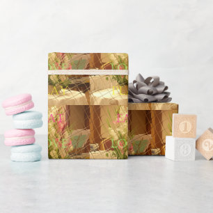 Reflektierte Blütenkunst Geschenkpapier