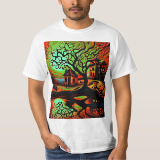 Reflektierter Skelettbaum T-Shirt