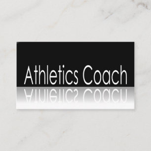 Reflektierter Text - Athletics Coach - Visitenkart Visitenkarte