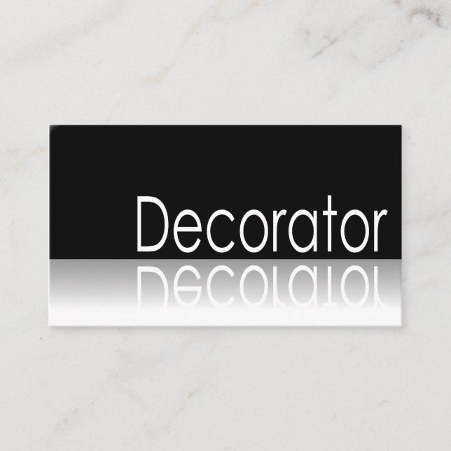 Reflektierter Text - Dekorator - Visitenkarte (Vorderseite)
