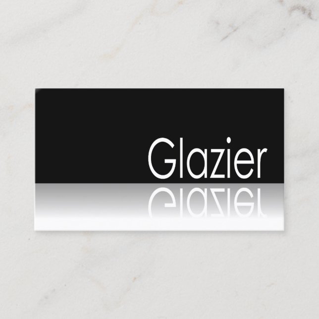 Reflektierter Text - Glazier - Visitenkarte (Vorderseite)