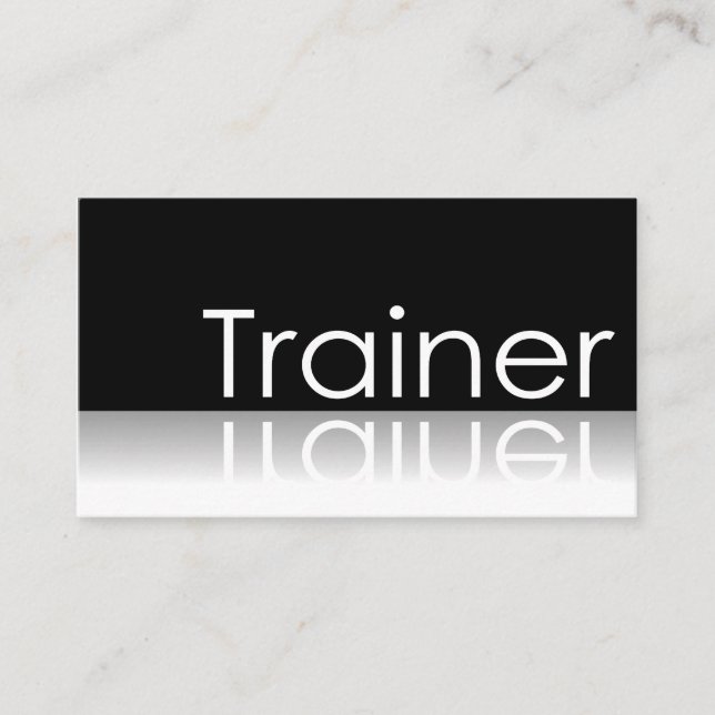 Reflektierter Text - Trainer - Visitenkarte (Vorderseite)