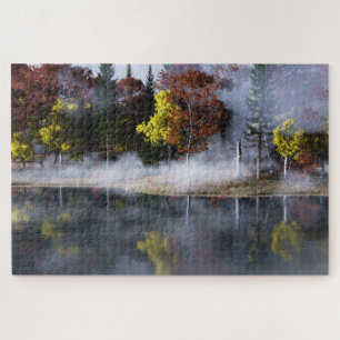 Reflektiertes Jigsaw-Puzzle im Herbst Puzzle