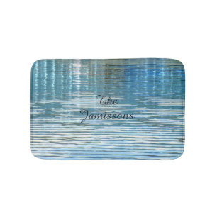 Reflektion Abstraktes hellblaues Personalisiertes Badematte