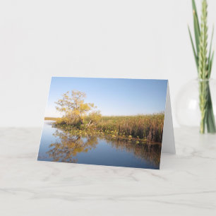 Reflektion am Wasser - Blankokarte Dankeskarte