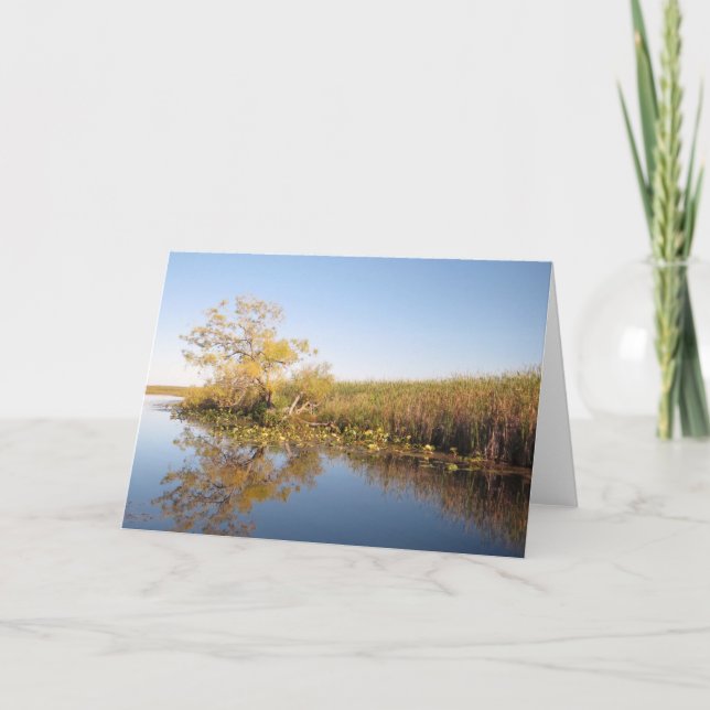 Reflektion am Wasser - Blankokarte Dankeskarte (Vorderseite)