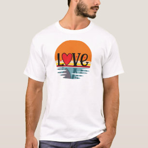 Reflektion der Retro-Liebe T-Shirt