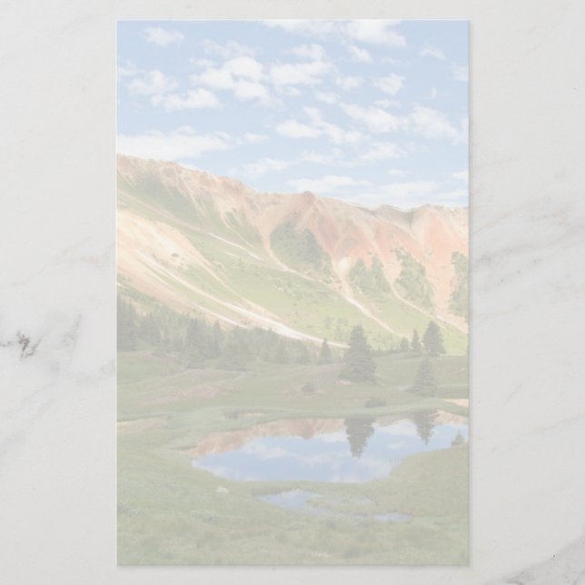 Reflektion der Roten Berge Briefpapier (Vorderseite)