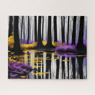 Reflektion des Ätherischen Waldes Puzzle