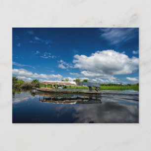 Reflektion des Bootes Postkarte