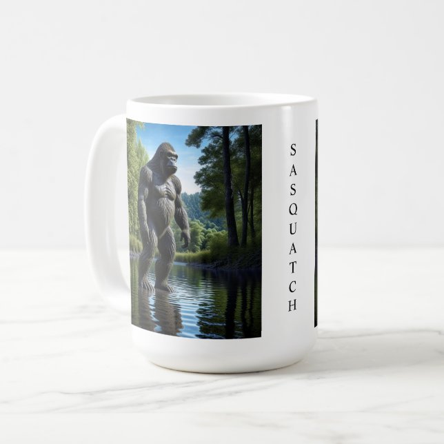 Reflektion des Muskelbigfußes im Wasser Kaffeetasse (Vorderseite Links)