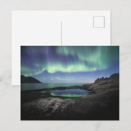 Reflektion des Nordlichts Postkarte