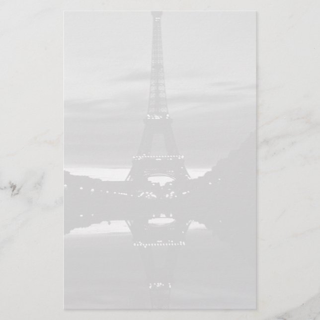 Reflektion des Vintagen Paris-Eiffel-Turms Briefpapier (Vorderseite)