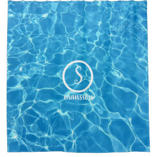 Reflektion des Wassers mit benutzerdefinierbarem L Duschvorhang