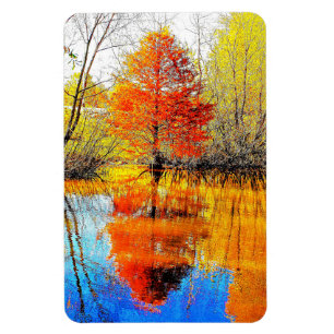 Reflektion eines Baumes Magnet